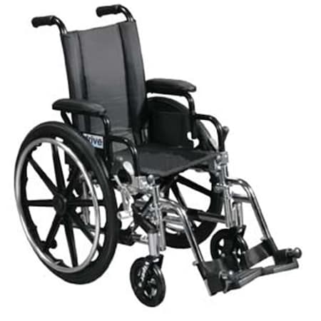 Viper Wheelchair With Various Flip Back Desk Arm Styles And Front Rigging Options- Black